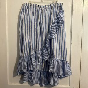 Who What Wear Ruffle Wrap Midi Skirt, Size XL